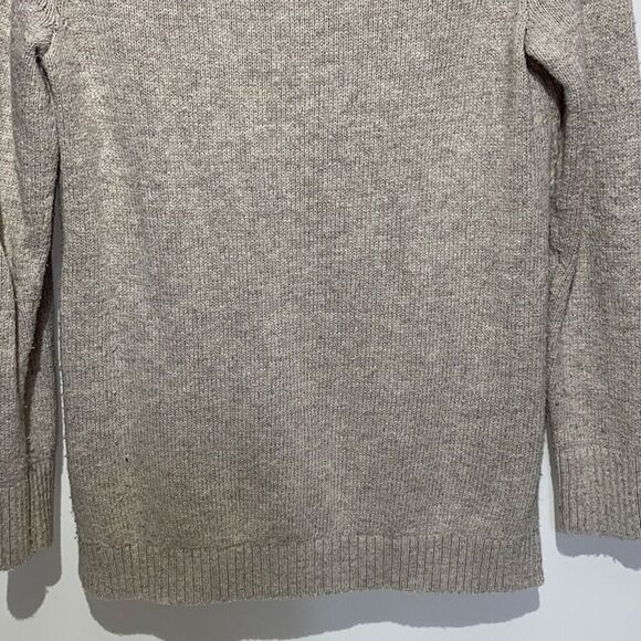 Banana Republic Women's Tan Slit Asymmetrical Hem Long Sleeve Sweater Size Small - Picture 7 of 10